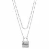 Bella Uno Silver Tone Dream Padlock Necklace -Bella Uno Shop unnamed file 117