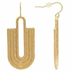 Bella Uno Zinc Gold Tone Dangle Earrings
