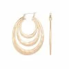 Bella Uno Metal Layered Hoop Earrings Gold Tone -Bella Uno Shop unnamed file 121
