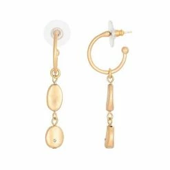 Bella Uno Gilded Metal Multiple-Drop Hoop Earrings Gold Tone 9 Bella Uno Gilded Metal Multiple-Drop Hoop Earrings Gold Tone -Bella Uno Shop unnamed file 130