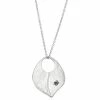 Bella Uno Silver Tone Pendant Necklace
