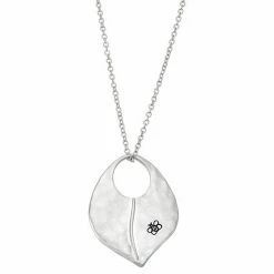 Bella Uno Silver Tone Pendant Necklace