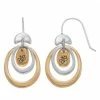 Bella Uno Two-Tone Double Hoop Earrings -Bella Uno Shop unnamed file 147