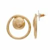Bella Uno Gold Tone Double Circle Earrings -Bella Uno Shop unnamed file 161