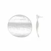 Bella Uno Silver Tone Round Disc Button Earrings -Bella Uno Shop unnamed file 163