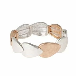 Bella Uno Teardrop Stretch Bracelet Two Tone
