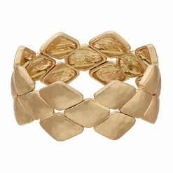 Bella Uno Stretch Bracelet Gold Tone -Bella Uno Shop unnamed file 182