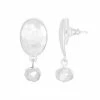Bella Uno Gilded Metal Drop Earrings Silver Tone -Bella Uno Shop unnamed file 189