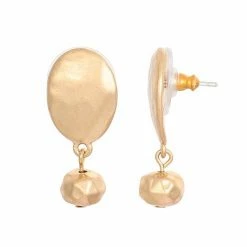Bella Uno Gilded Metal Drop Earrings Silver Tone -Bella Uno Shop unnamed file 192