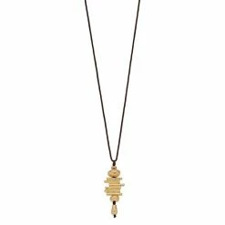 Bella Uno Abstract Pendant Cord Necklace