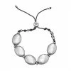 Women's Bella Uno Worn Silver Disc Bracelet -Bella Uno Shop unnamed file 208