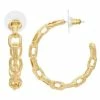 Bella Uno Zinc Gold Tone Bold Hoop Earrings -Bella Uno Shop unnamed file 217