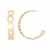 Bella Uno Gold Tone Braided Open Hoop Earrings -Bella Uno Shop unnamed file 222