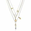 Bella Uno Zinc Two Tone Long Layered Chain Statement Necklace -Bella Uno Shop unnamed file 232