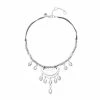 Bella Uno Silver Tone Metal Teardrop Statement Necklace -Bella Uno Shop unnamed file 233