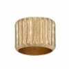 Bella Uno Gold Tone Ridged Cigar Ring