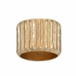 Bella Uno Gold Tone Ridged Cigar Ring