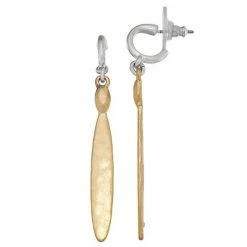 Bella Uno Gold Tone Linear Drop Earrings -Bella Uno Shop unnamed file 265