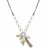 Bella Uno Two Tone Fringe Charm Necklace -Bella Uno Shop unnamed file 266