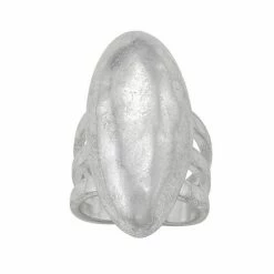 Women's Bella Uno Worn Silver Oval Ring
