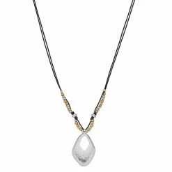 Bella Uno Two-Tone Open Diamond Shape Pendant