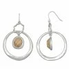 Bella Uno Jasper Open Circle Drop Earrings