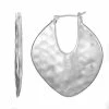 Bella Uno Silver Tone Hammered Disc Earrings -Bella Uno Shop unnamed file 290
