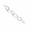 Bella Uno Silver Tone Circle Link Toggle Bracelet