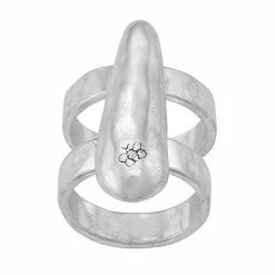 Women's Bella Uno Worn Silver Teardrop Ring