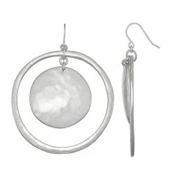 Bella Uno Double Circle Drop Earrings