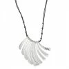 Bella Uno Worn Silver Frontal Necklace