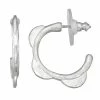 Bella Uno Worn Silver Hoop Earrings -Bella Uno Shop unnamed file 310