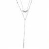 Women's Bella Uno Worn Silver Long 2 Row Y-Necklace 2 Women's Bella Uno Worn Silver Long 2 Row Y-Necklace -Bella Uno Shop unnamed file 326