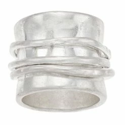 Bella Uno Wide Hammered Ring