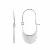 Bella Uno Silver Tone Elongated Hoop Earrings -Bella Uno Shop unnamed file 39