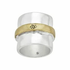 Bella Uno Wide Band Ring Silver Tone -Bella Uno Shop unnamed file 44