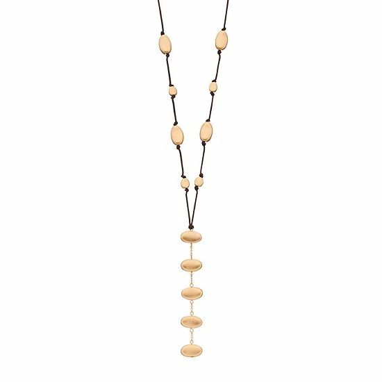 Bella Uno Beaded Drop Y Necklace Silver Tone 5 Bella Uno Beaded Drop Y Necklace Silver Tone - Image 3