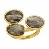 Bella Uno Grey Agate Ring Gold Tone -Bella Uno Shop unnamed file 67