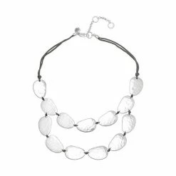 Bella Uno Metal Discs Two-Row Necklace Two Tone -Bella Uno Shop unnamed file 74