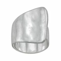 Women's Bella Uno Worn Silver Wrap Ring